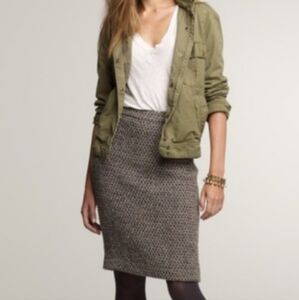 J Crew Timber Tweed Pencil Skirt